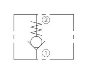 Symbole d'opération de ICV04-20 vanne à rotule, clapet anti-retour