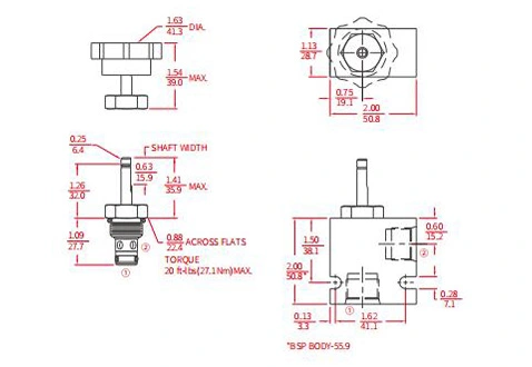 Performance/Dimension/dessin sectionnel de la valve hydraulique INV08-21 d'aiguille