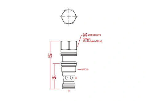 Dessin de performance/dimension/section des vannes de contrôle pilote-ouvert ICKCD