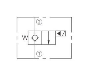 Symbole de l'opération ISV08-20 Poppet 2-Way N.C. Électrovanne