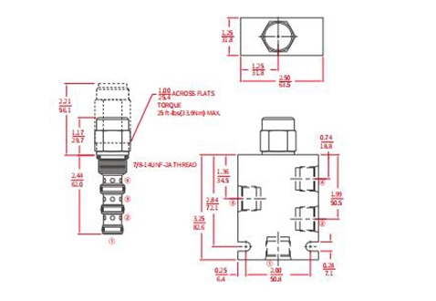 Dessin de performance/dimension/sectionnel de IPD10-41 valve à 3 voies pilotée