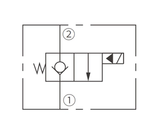 Symbole de l'opération ISV08-B20 Poppet 2-Way N.C. Électrovanne