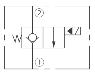 Symbole de l'opération ISV10-20 Poppet 2-Way N.C. Électrovanne