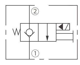 Symbole de l'opération ISV38-20J Poppet 2-Way N.C. Électrovanne