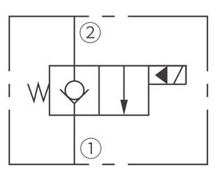 Symbole de l'opération ISV10-B20 Poppet 2-Way N.C. Électrovanne