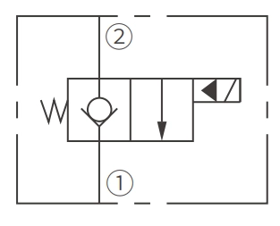 Symbole de l'opération ISV12-20 Poppet 2-Way N.C. Électrovanne