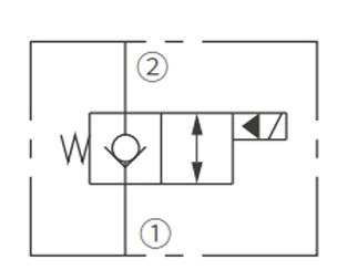 Symbole de l'opération ISV12-22 Poppet 2-Way N.C. Électrovanne