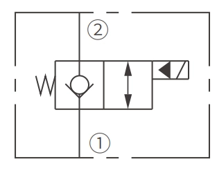 Symbole de l'opération ISV10-22 Poppet 2-Way N.C. Électrovanne