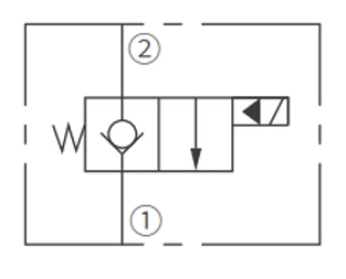 Symbole de l'opération ISV16-20 Poppet 2-Way N.C. Électrovanne